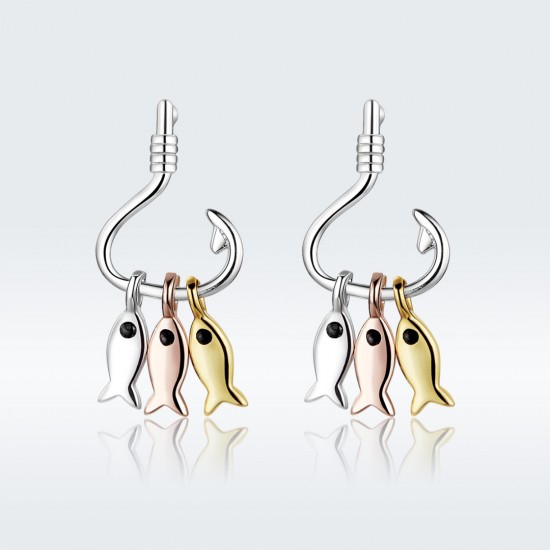 Three Fishes Dangle Earrings