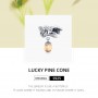 Lucky Pine Cone Dangle Charm