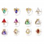 12 Pieces Multicolor Rhinestone Nail Jewelry Nail Charms