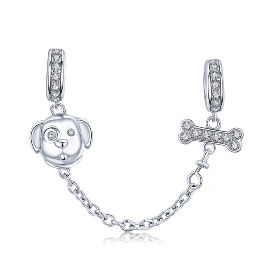Cute Puppy Safety Chain Charm