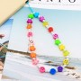 Deaded Phone Charm Colorful Stars Smile Beads