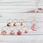 Wine Glass Charms Tags Moon Star Cat 8 Pieces