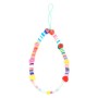 Deaded Phone Charm Colorful Hearts Beads