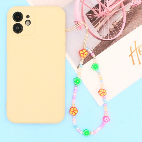 Deaded Phone Charm Colorful Flower Beads